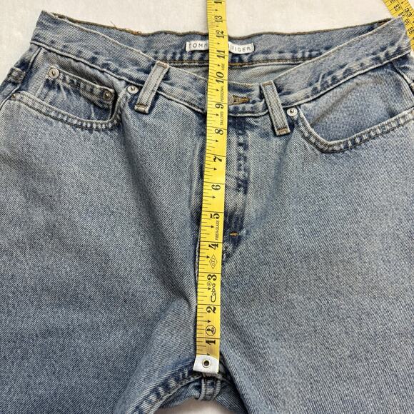 Vintage Tommy Hilfiger Y2K Bootcut Jeans Acid Wash High Rise Denim Size 8 - Picture 12 of 16